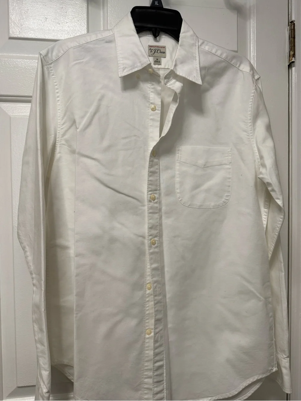 J Crew White Men’s Button Down Shirt MEDIUM Pima Cotton Classic Work